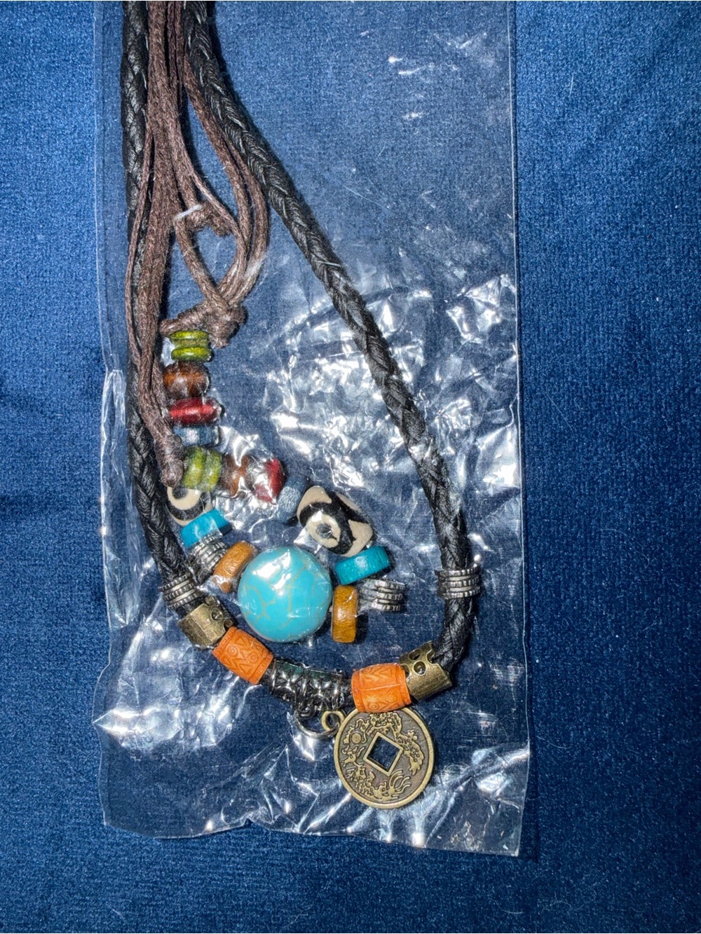 Turquoise and Multicolor Boho Layered Pendant Necklace - Unbranded